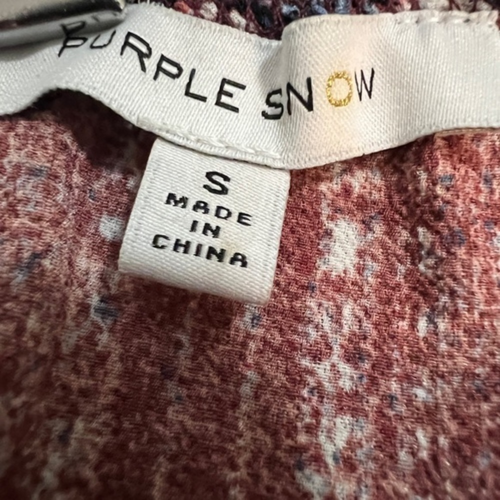 Purple Snow strapless jumpsuit, capri length. Sz Small. Preowned. Like new. - Picture 7 of 8